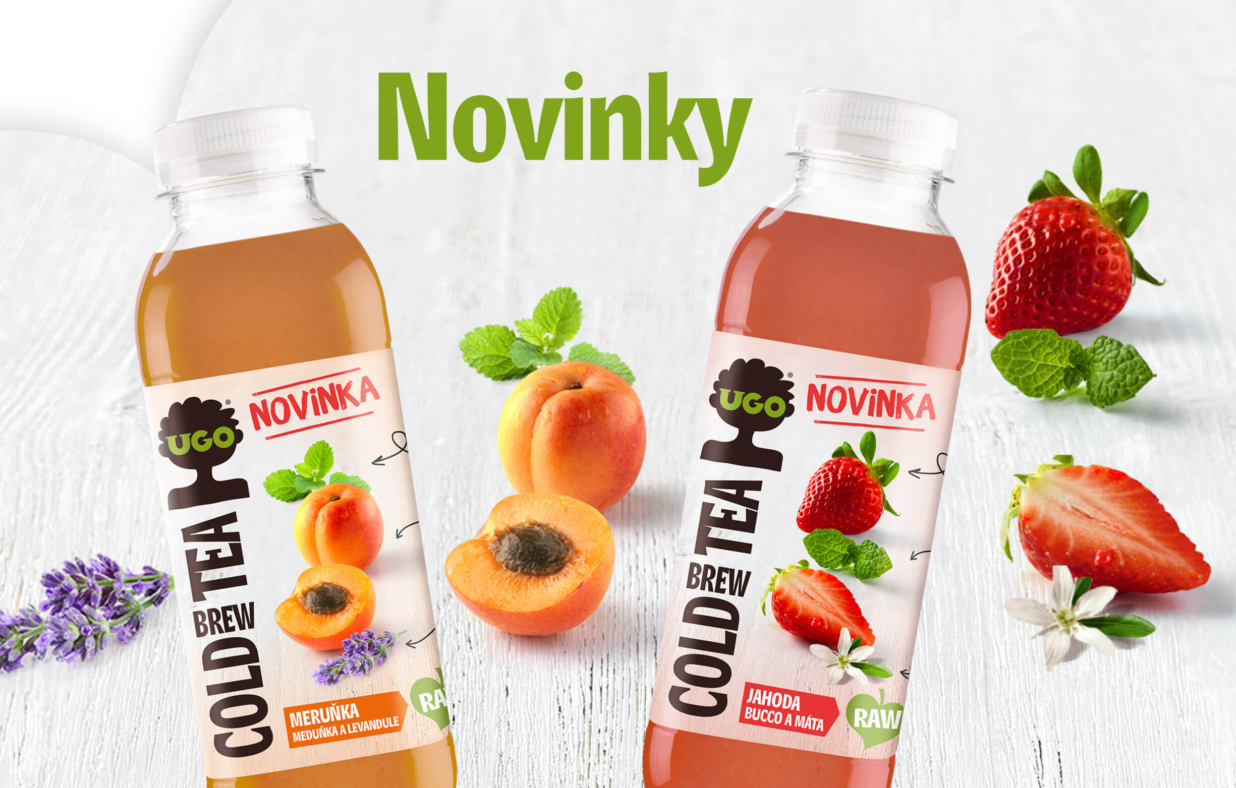 UGO Cold Brew Tea přin&aacute;&scaron;&iacute; osvěžen&iacute; pro hork&eacute; letn&iacute; dny! Jen bylinky, lahodn&eacute; jahody a meruňky.